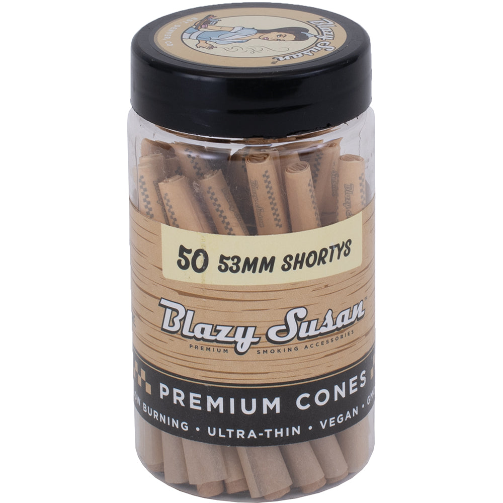 Blazy Susan Unbleached Cones 53MM Shorty (50 count) SnowTree
