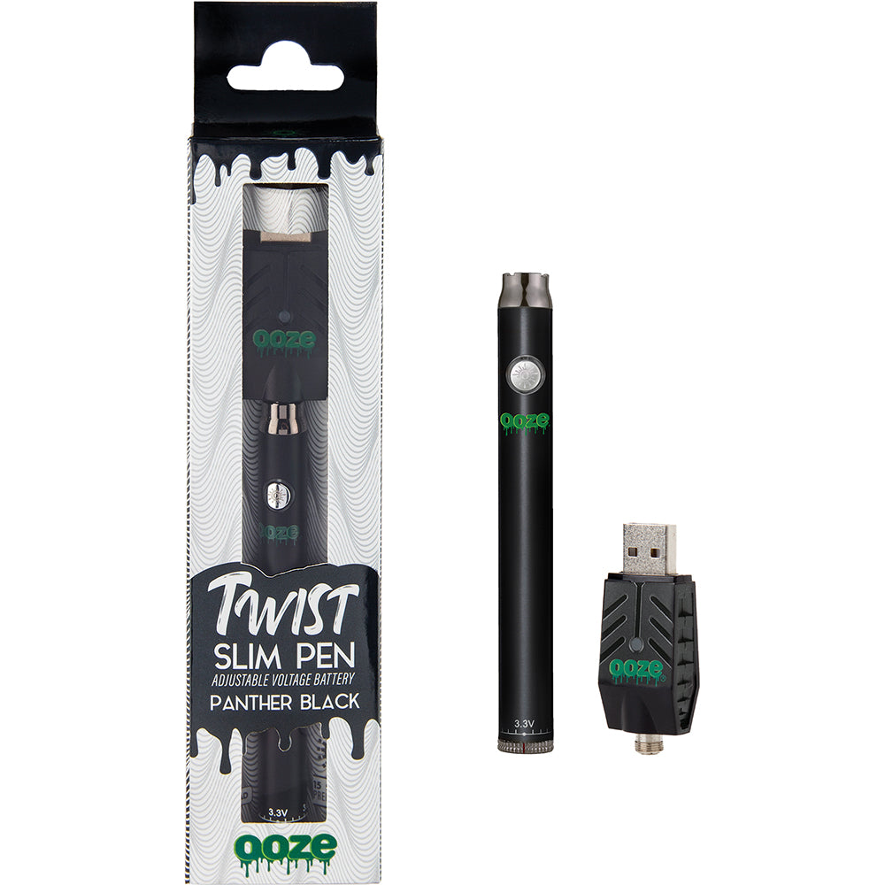 Ooze Slim Twist Vape Battery (Black) SnowTree Ooze Slim Twist Vape Battery (Black) SnowTree