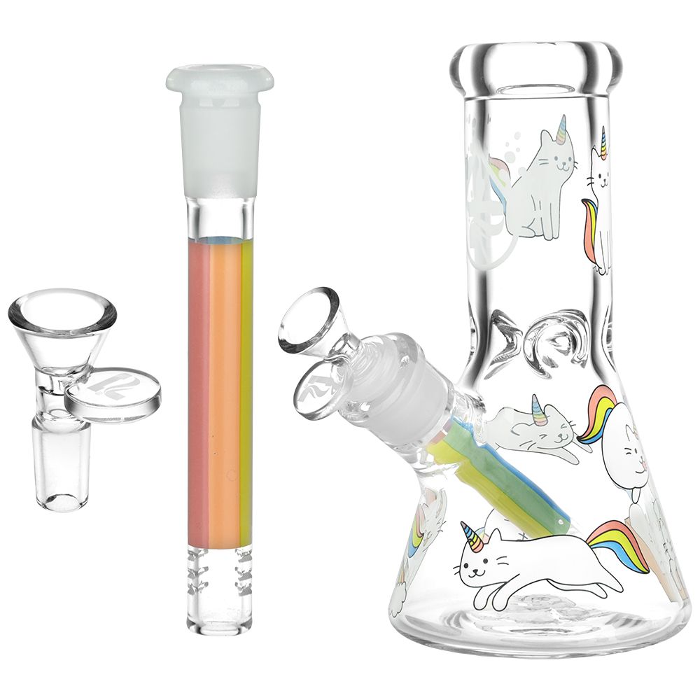 Caticorns Design Glass Beaker Water Pipe