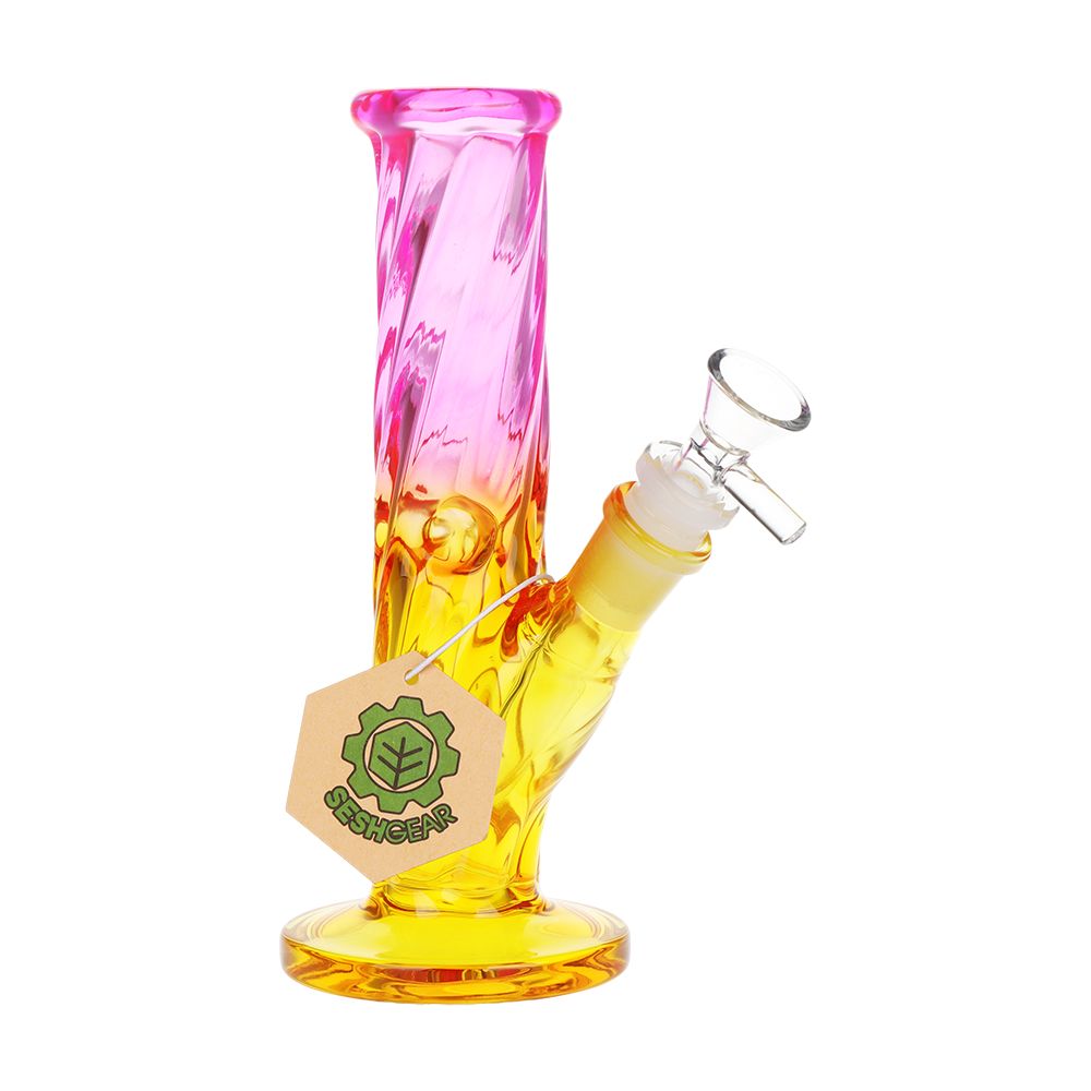 Twist Ombre Straight Tube Glass Water Pipe