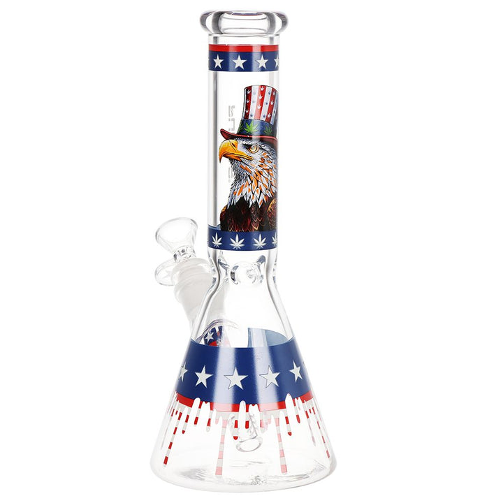 Pulsar Uncle Eagle Sam Beaker Glass Water Pipe