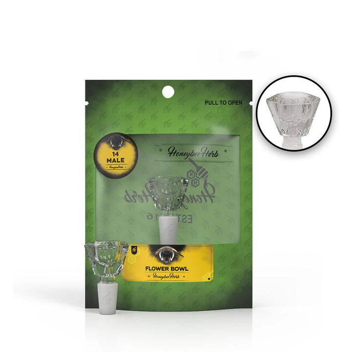 Hexagon Glass Flower Bowl