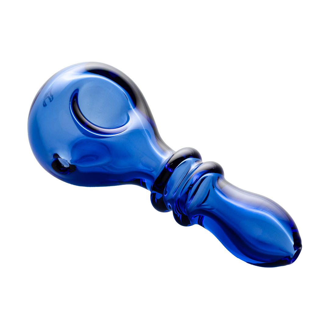 Human Grade Double Ring Spoon Hand Pipe (Light Blue)