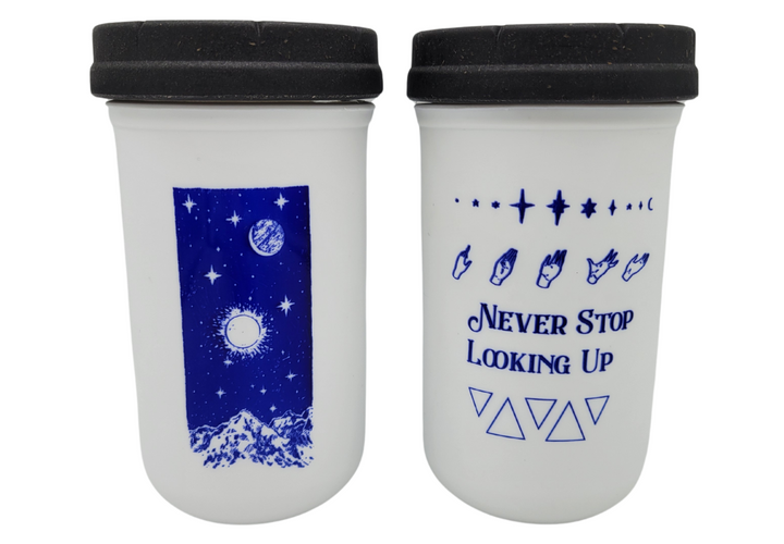 Never Stop Looking Up Stash Jar (Purple or White) 12oz