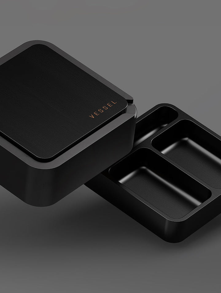 Vessel Ash (Black) Ultimate Ashtray and Storage