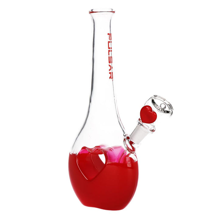 Valentines Heart Vase Glass Water Pipe