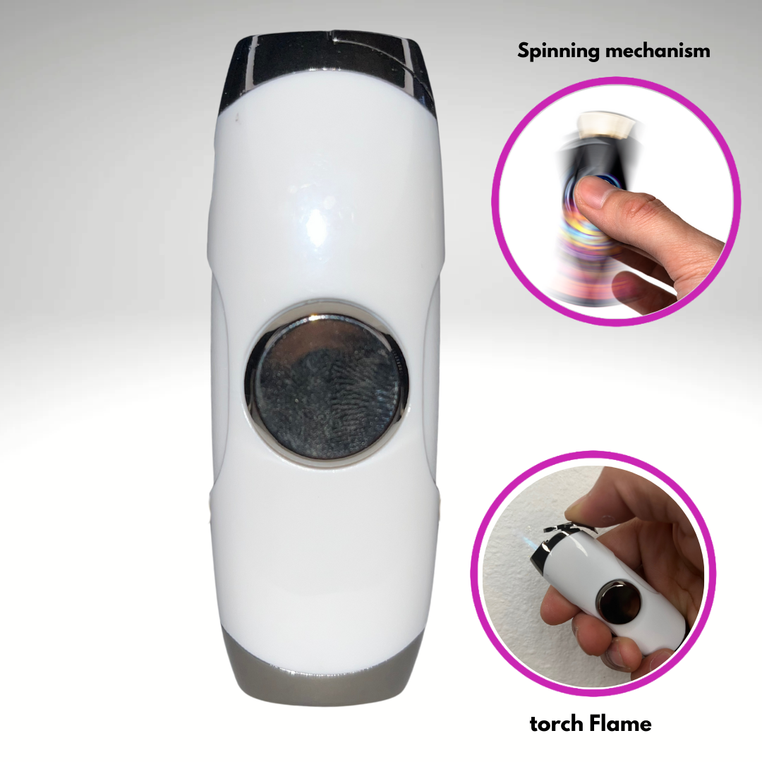 White Fidget Torch Lighter