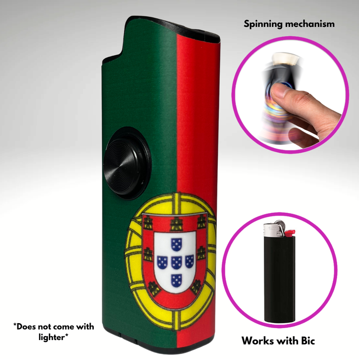 Fidget Spinner Lighter Case (Portugal Flag)