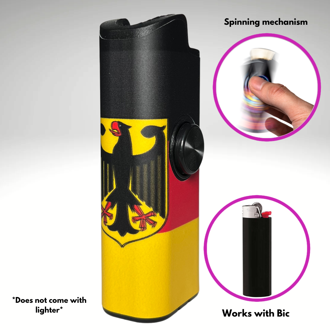 Fidget Spinner Lighter Case (German Flag)