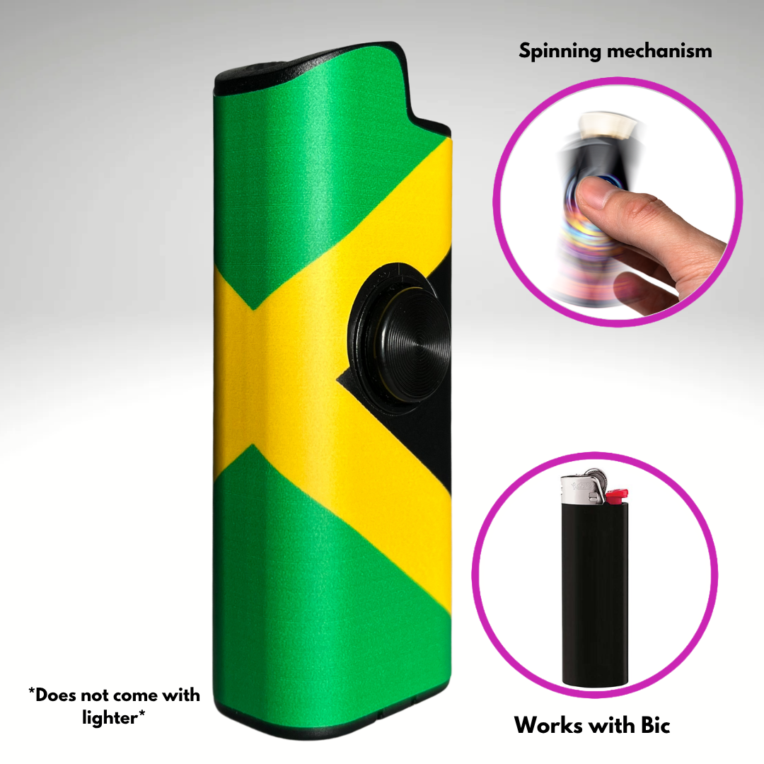 Fidget Spinner Lighter Case (Jamaican Flag)