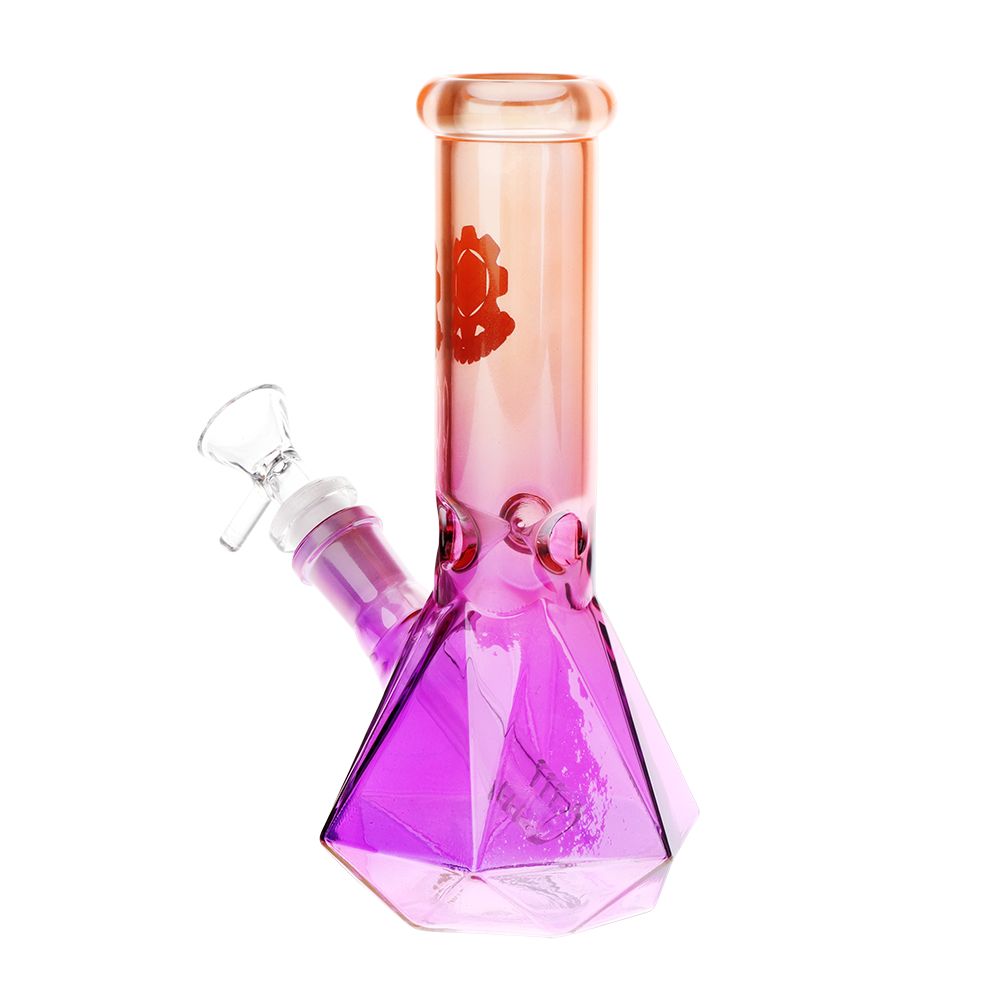 Diamond Base Beaker Ombre Glass Water Pipe