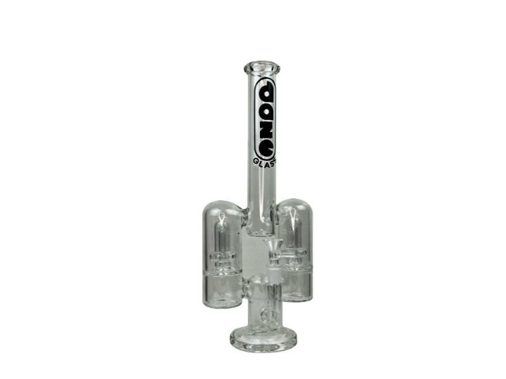 14" Rocket Ship Dual Showerhead Perc Glass Water Pipe