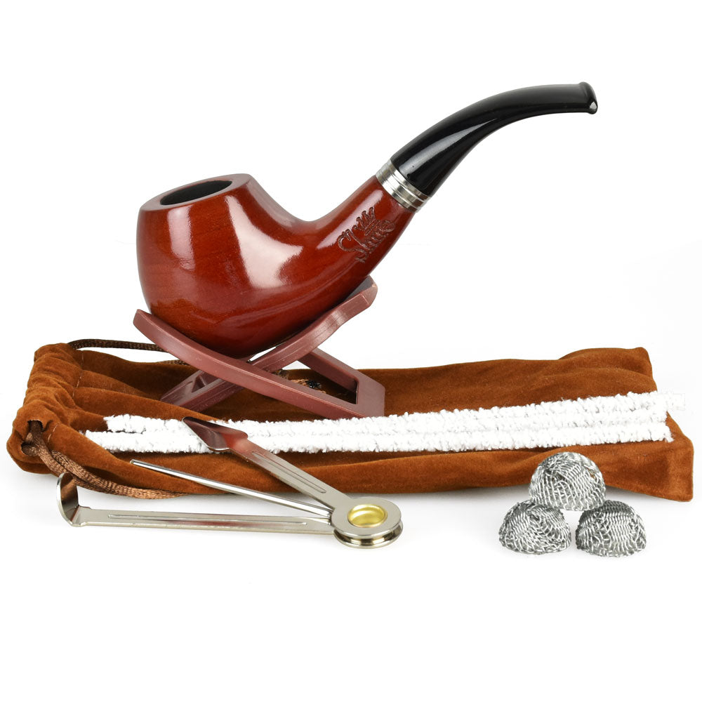 Pulsar Shire Pipes Bent Apple Cherry Wood Pipe