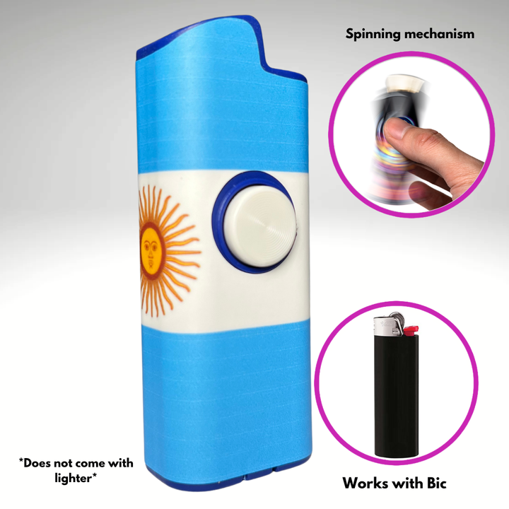 Fidget Spinner Lighter Case (Argentina Flag)