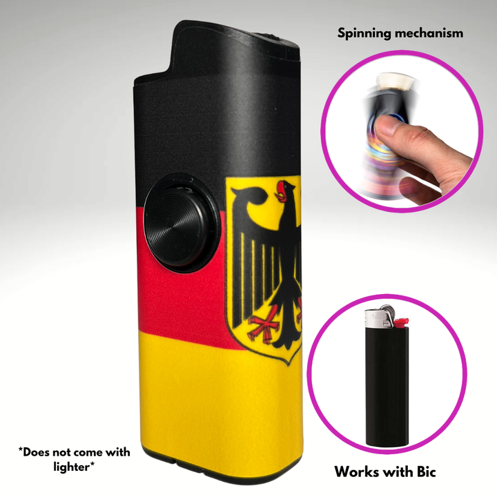 Fidget Spinner Lighter Case (German Flag)