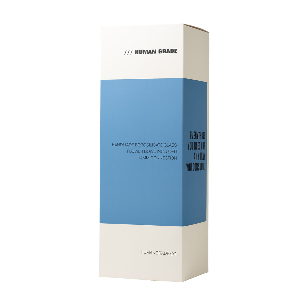 Human Grade Inline Tube Triple Ice Catch Glass Water Pipe