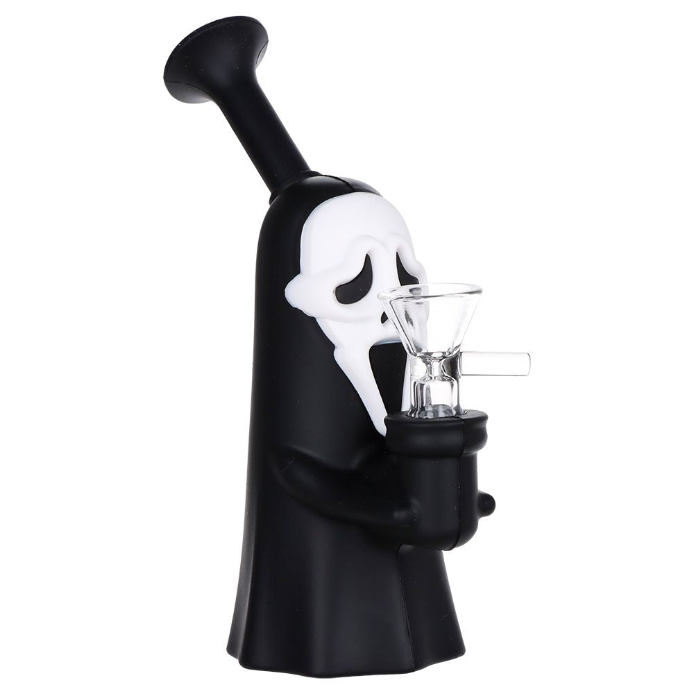 Scary Mask Silicone Water Pipe w Glass Bowl