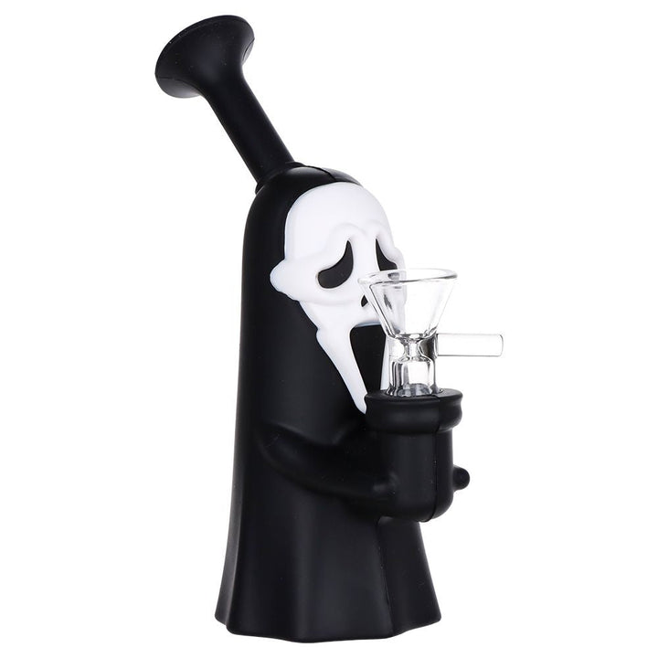Scary Mask Silicone Water Pipe w Glass Bowl