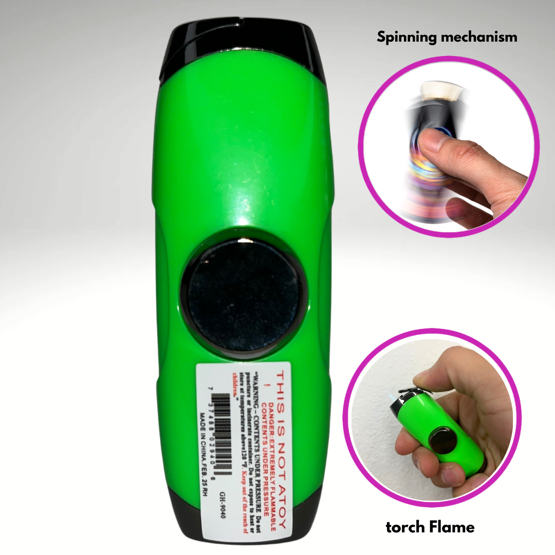Green Fidget Torch Lighter