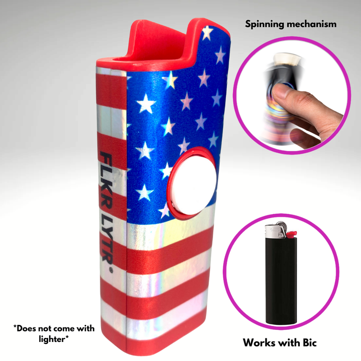 Fidget Spinner Lighter Case (American Flag)