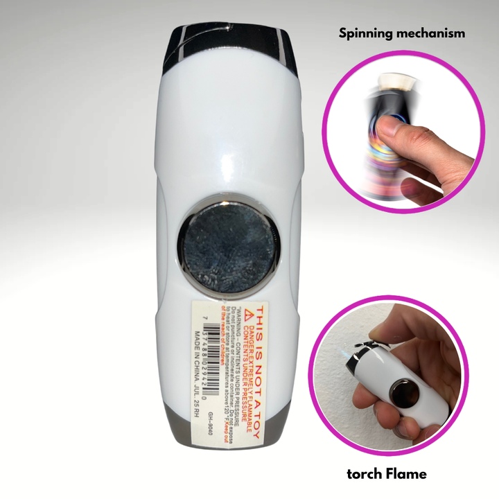 White Fidget Torch Lighter