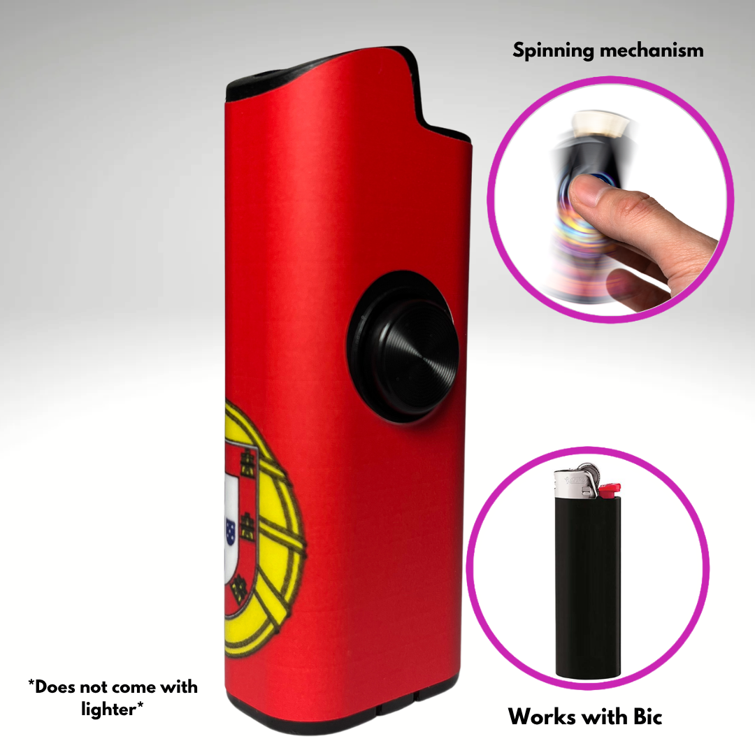 Fidget Spinner Lighter Case (Portugal Flag)