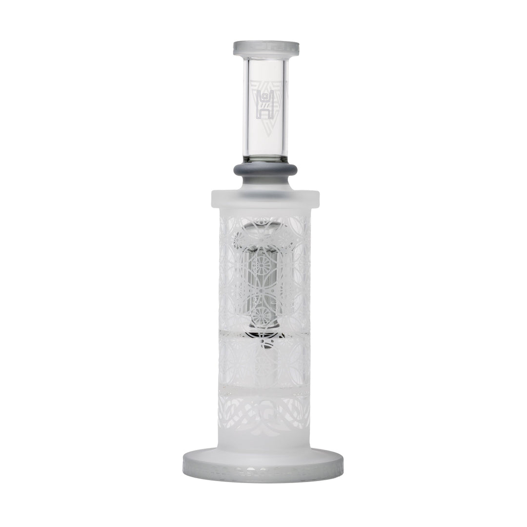 Human Grade Sacred Straight Sandblasted Glass Water Pipe