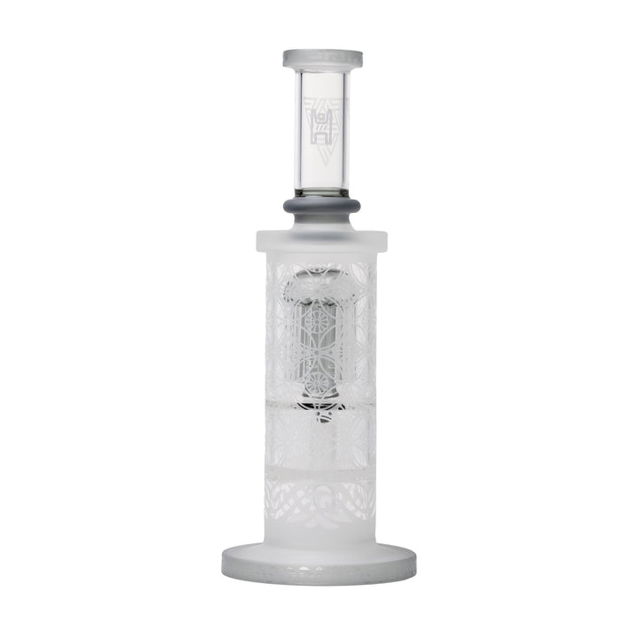 Human Grade Sacred Straight Sandblasted Glass Water Pipe