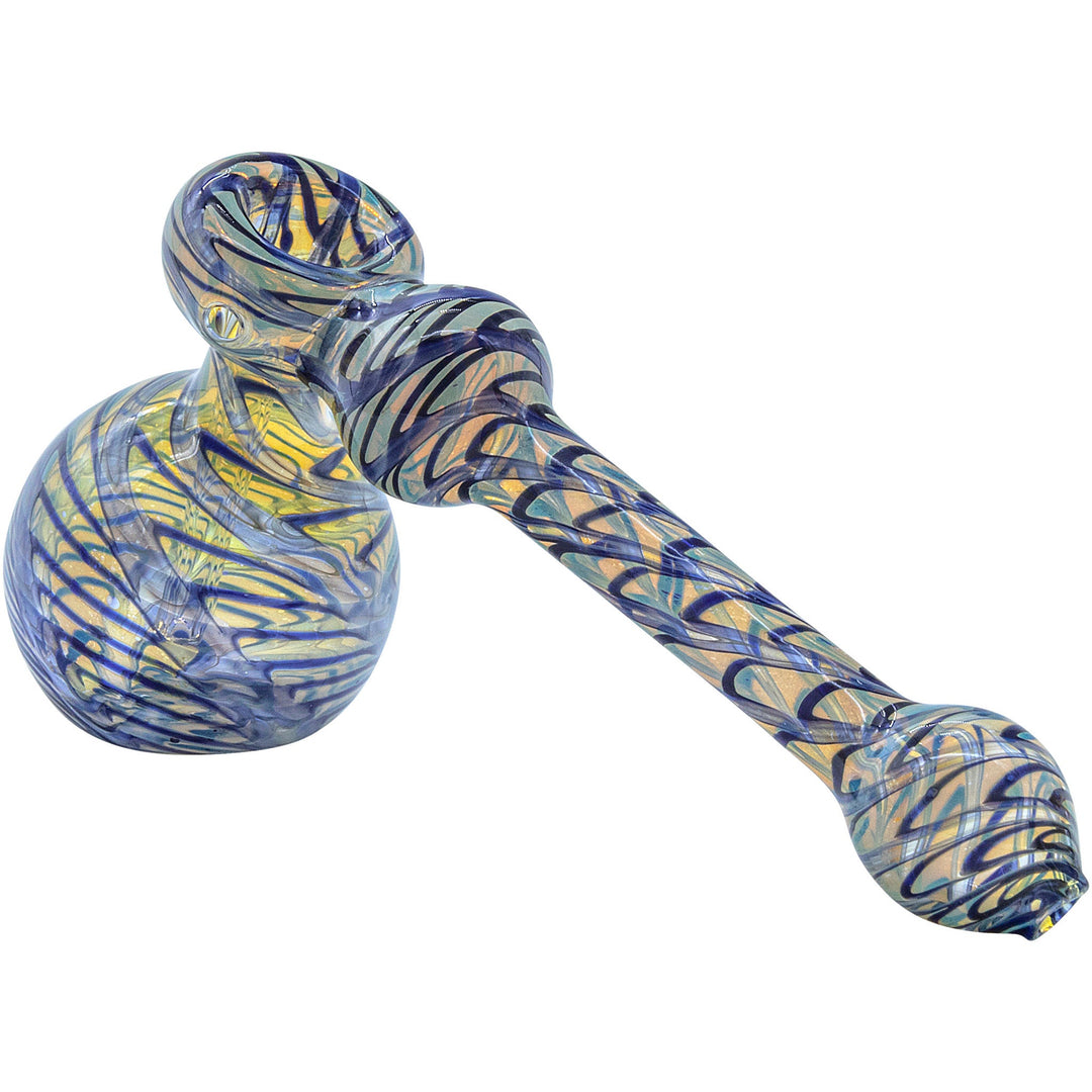 LA Pipes Full Rake Fumed Hammer Bubbler Pipe 6"