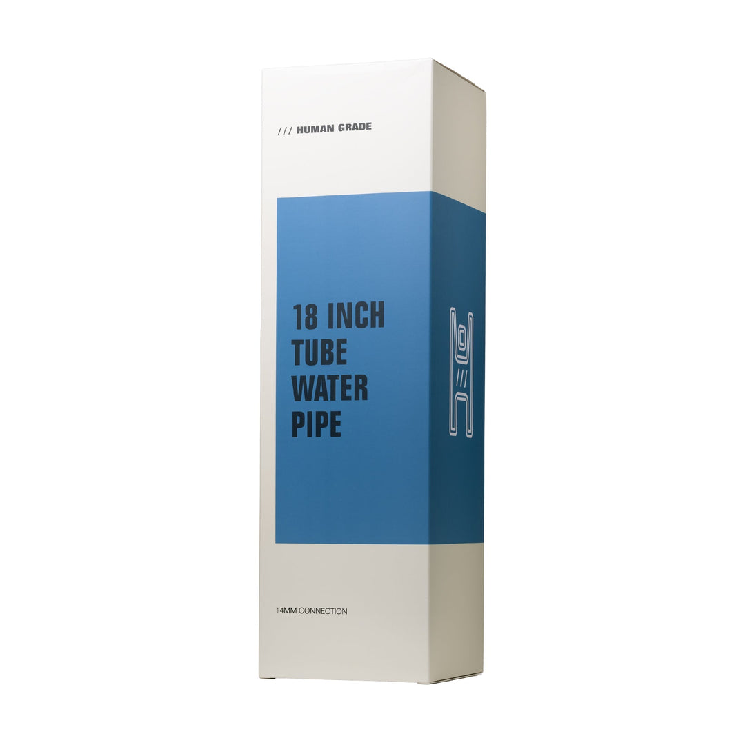 Human Grade 18" Tube Straight Glass Water Pipe