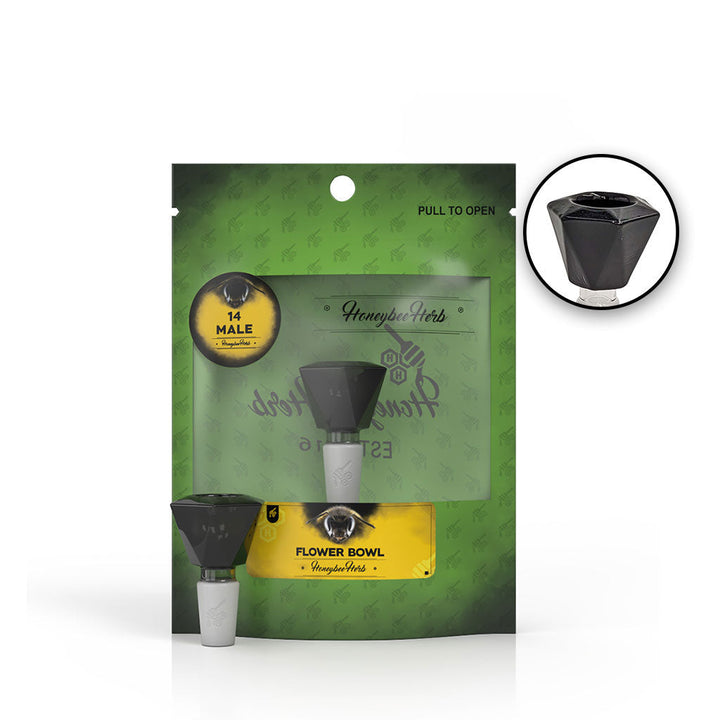 Hexagon Glass Flower Bowl