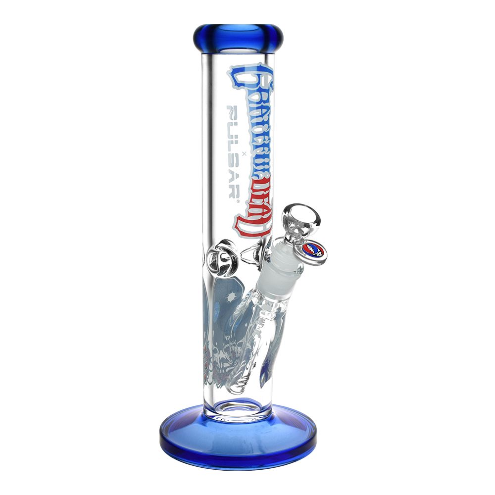 Grateful Dead x Pulsar Straight Tube Glass Bong
