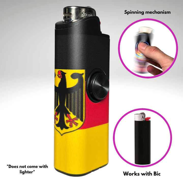 Fidget Spinner Lighter Case (German Flag)