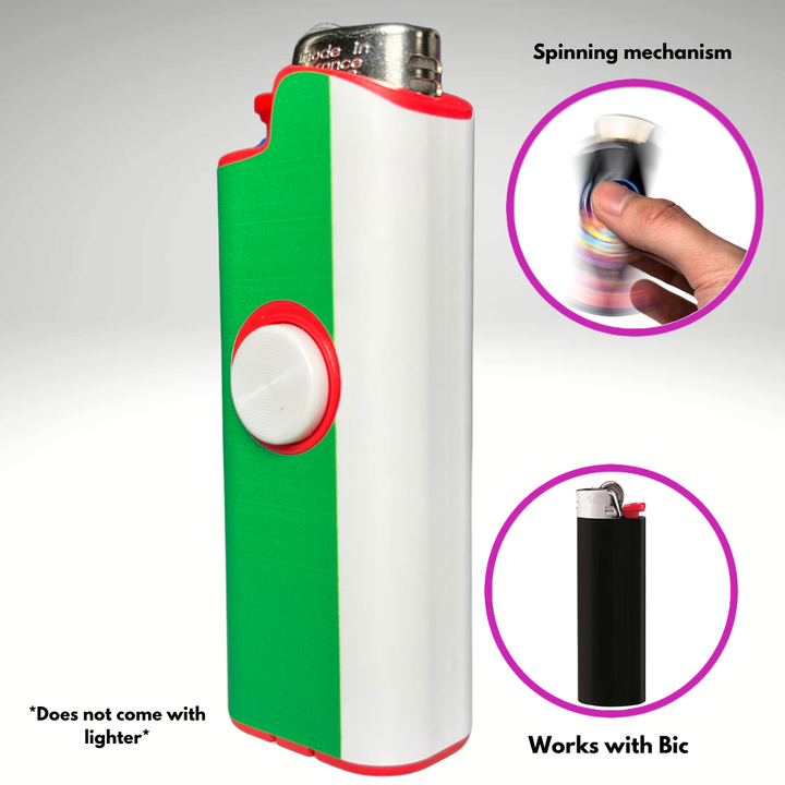 Fidget Spinner Lighter Case "Italian Flag"
