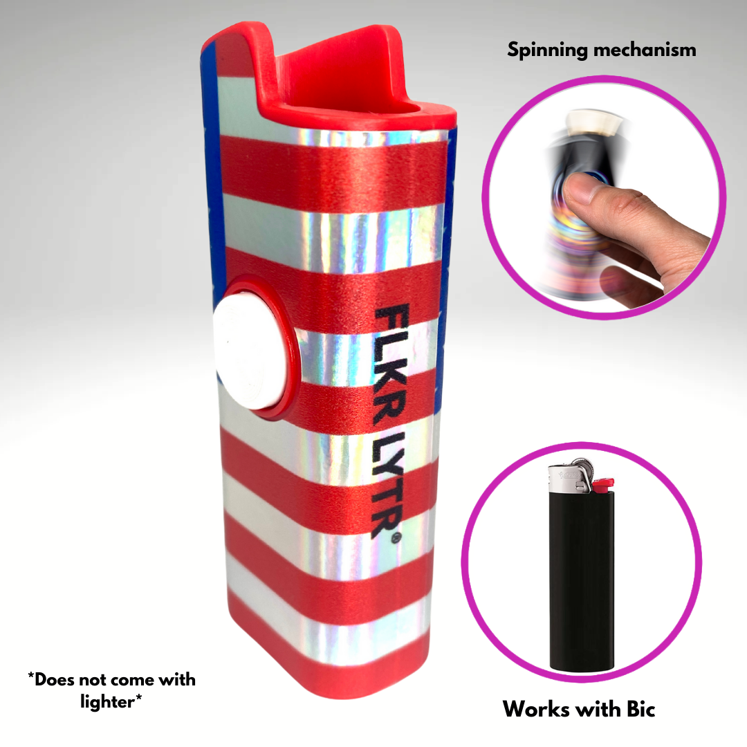 Fidget Spinner Lighter Case (American Flag)