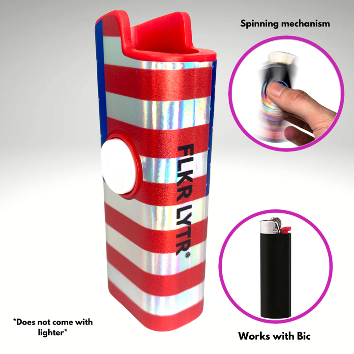 Fidget Spinner Lighter Case (American Flag)