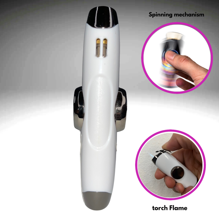 White Fidget Torch Lighter
