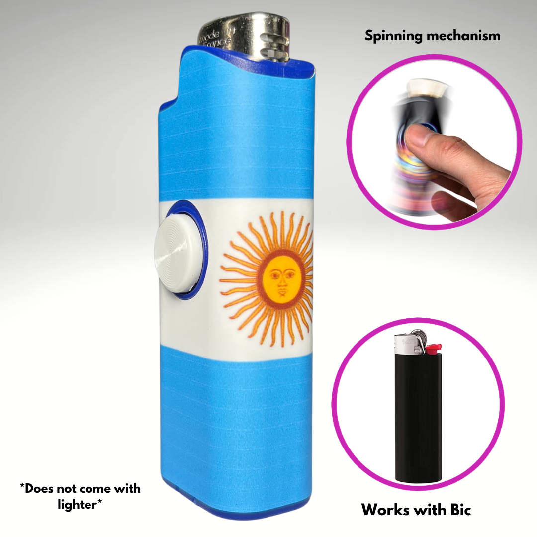 Fidget Spinner Lighter Case (Argentina Flag)
