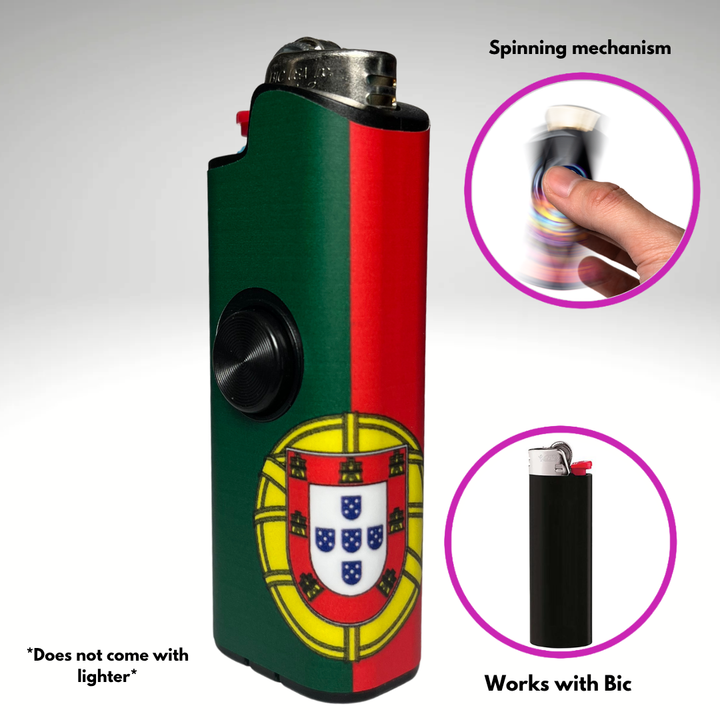 Fidget Spinner Lighter Case (Portugal Flag)