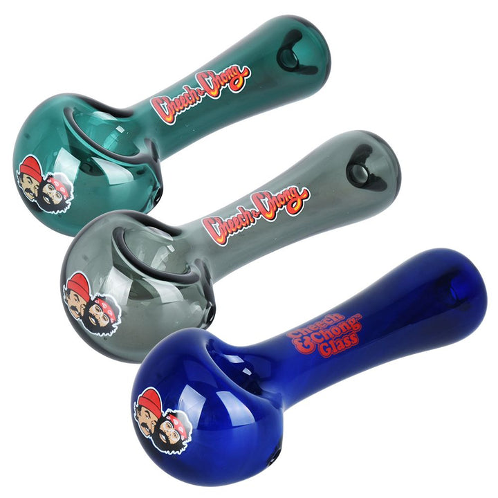 Cheech & Chong Glass Happy Herbs Spoon Pipe