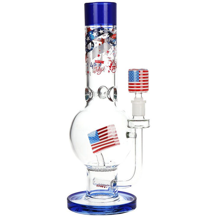 Pulsar American Flag Celebration Bubble Base Glass Water Pipe