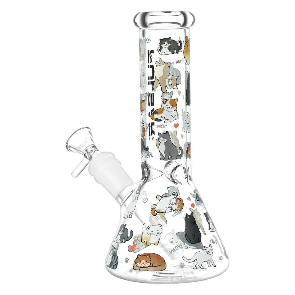 Kitten Beaker Glass Water Pipe