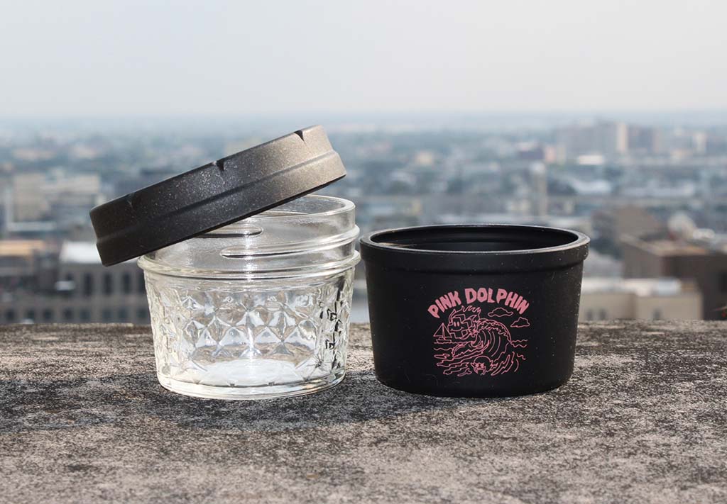 RE:STASH JAR 4oz Pink Dolphin "Positive Wave"