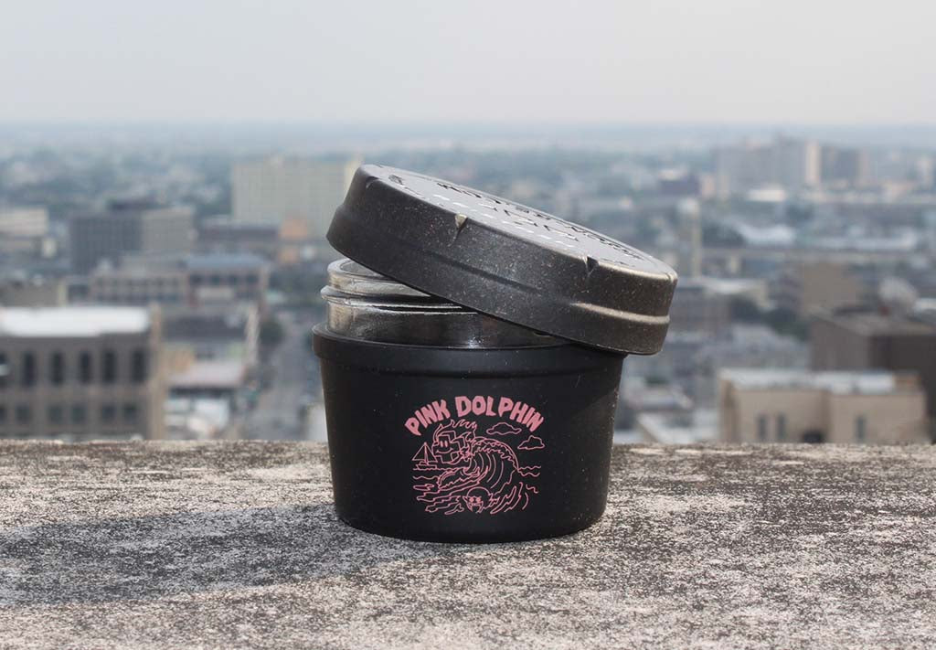 RE:STASH JAR 4oz Pink Dolphin "Positive Wave"