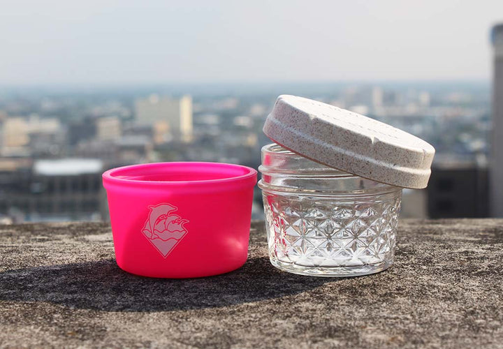 RE:STASH JAR 4oz Pink Dolphin "Waves Puff"