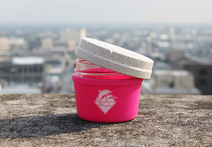 RE:STASH JAR 4oz Pink Dolphin "Waves Puff"