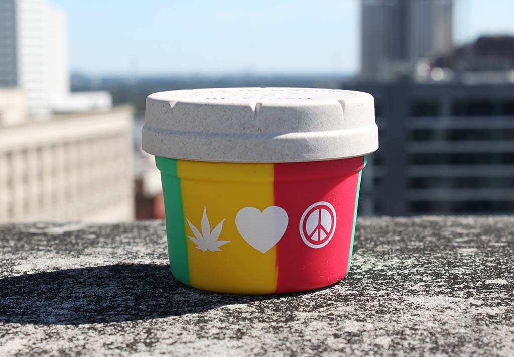 RE:STASH We'd Love Peace Rasta Tie-Dye 4oz Jar