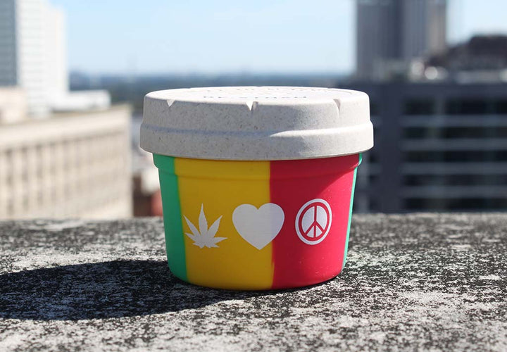 RE:STASH We'd Love Peace Rasta Tie-Dye 4oz Jar