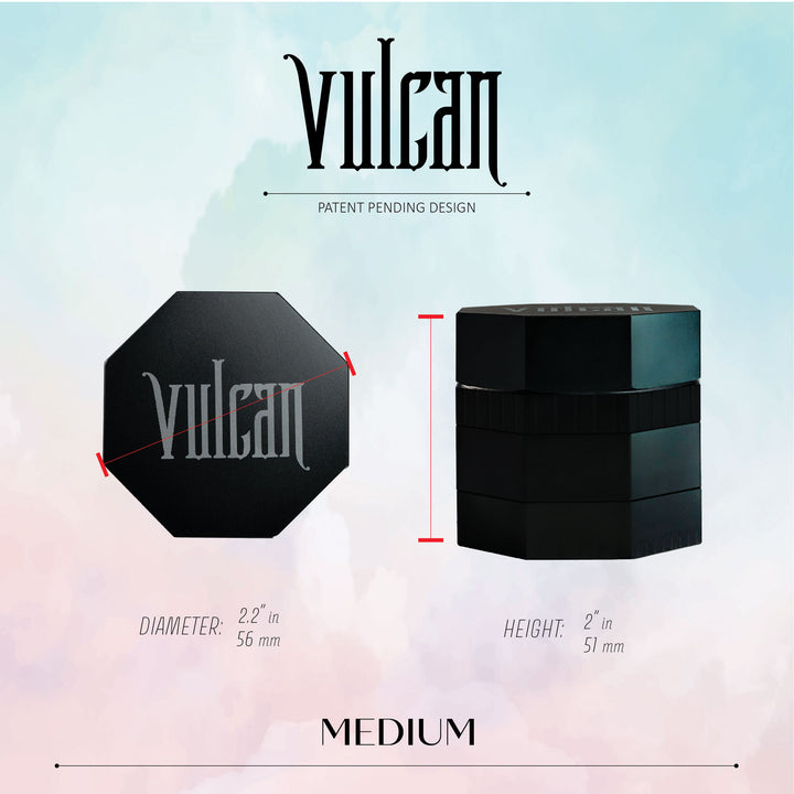 Vulcan 4-Piece Grinder 2.2" (Black)