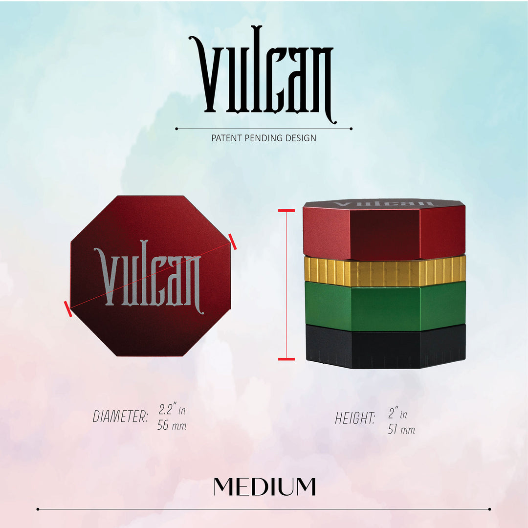 Vulcan 4-Piece Grinder 2.2" (Rasta)